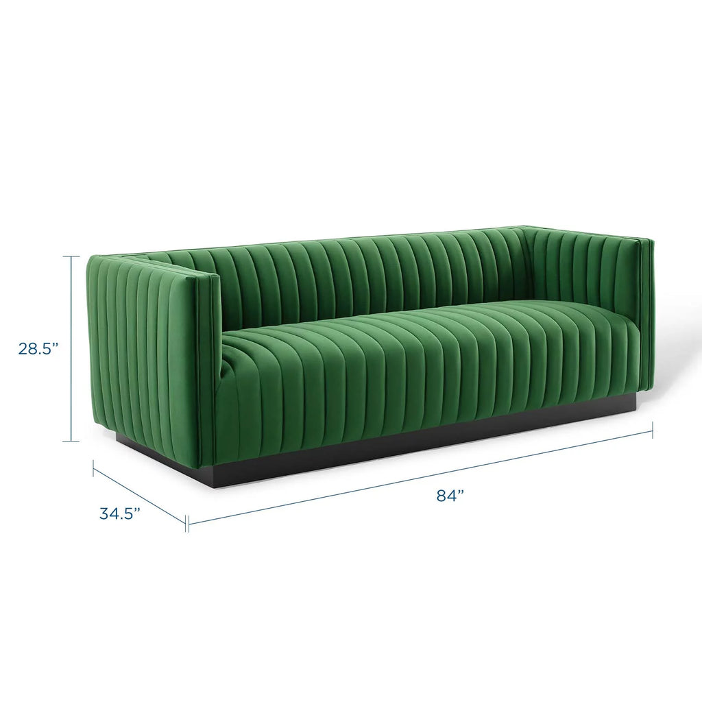 Emerald Velvet Tufted Sofa Z277378