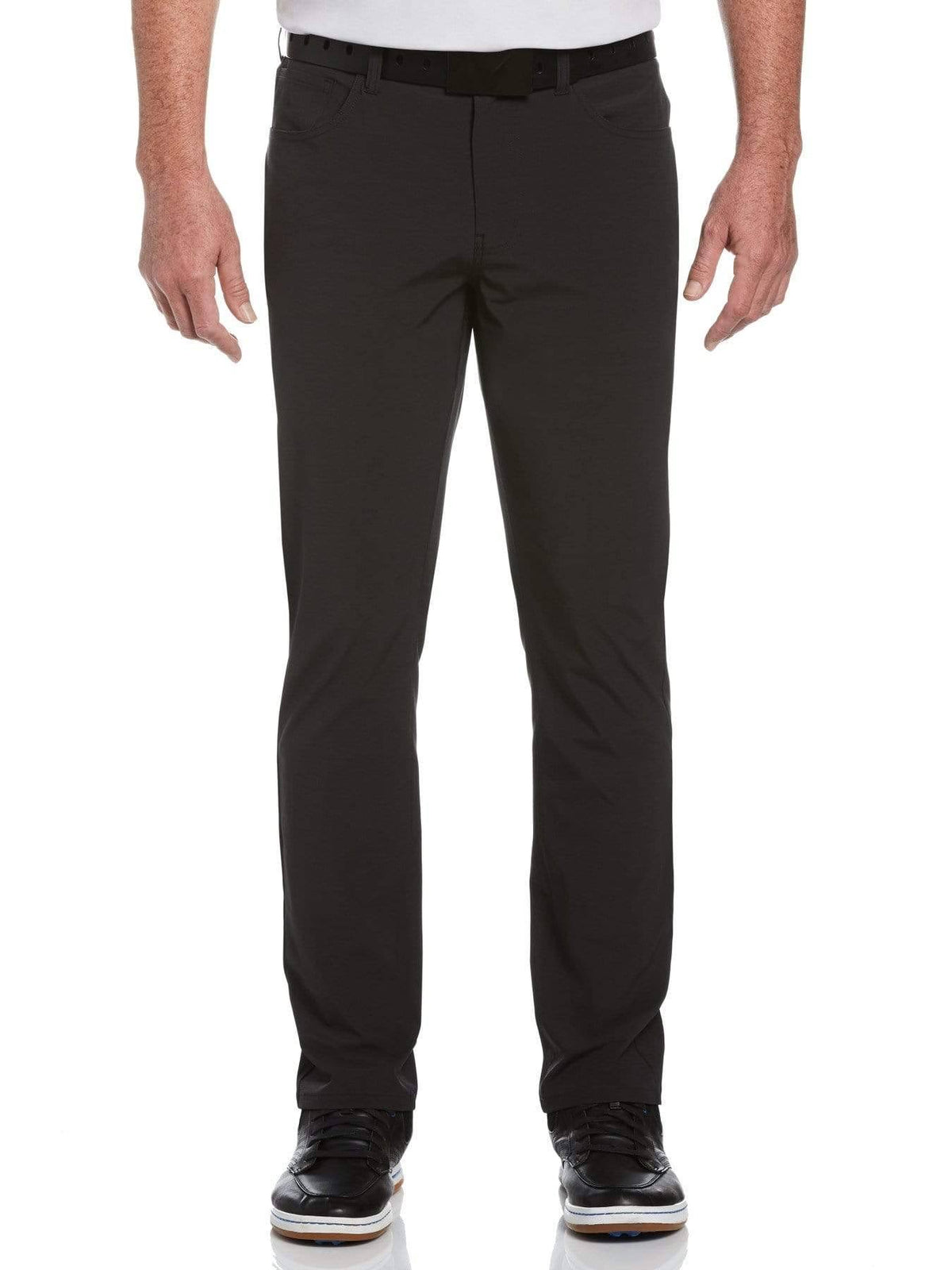 Black Heather Cotton Polyester Elastane 5-Pocket Pant G7123