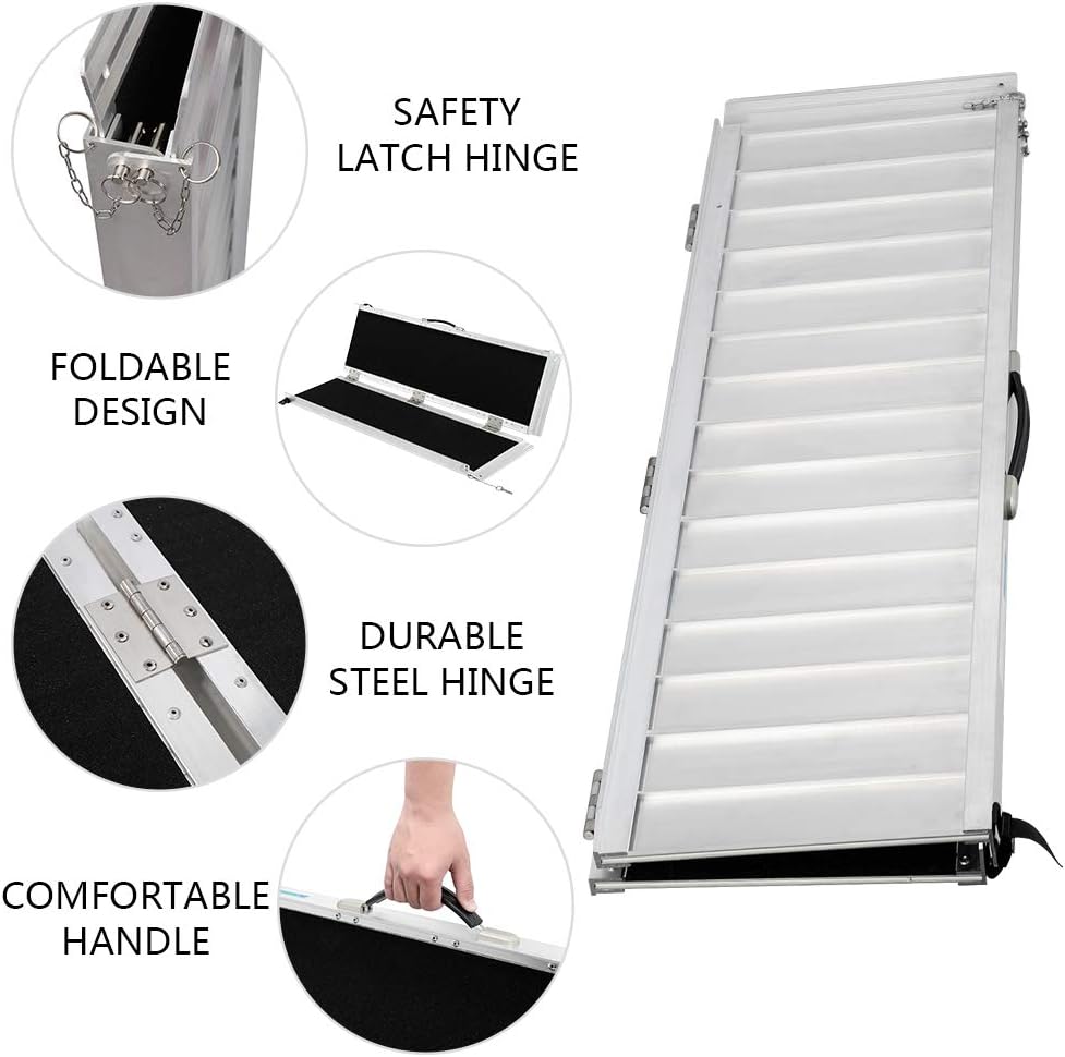 4ft Aluminum Wheelchair Ramp Threshold Portable Ramps J262