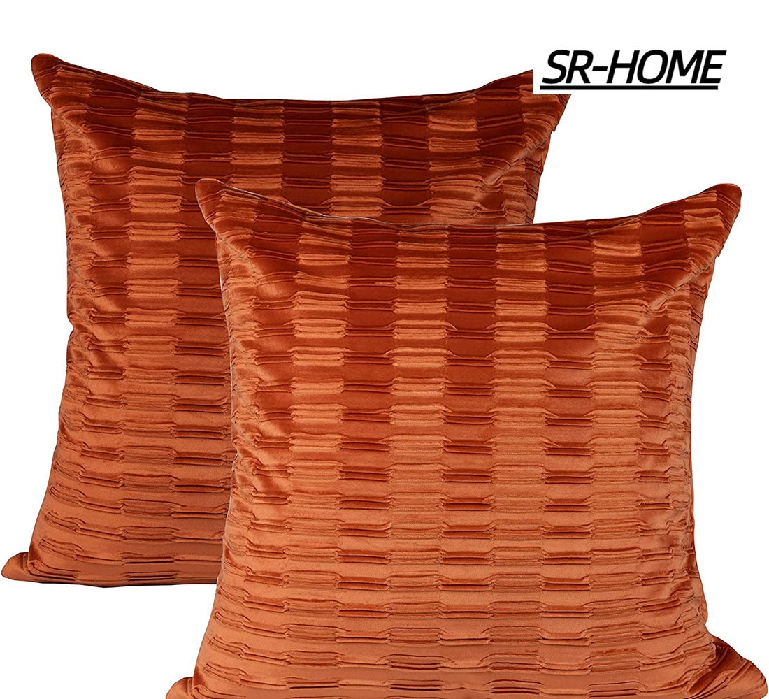 2 Pack Corduroy Striped Square Throw Pillow Covers F874155