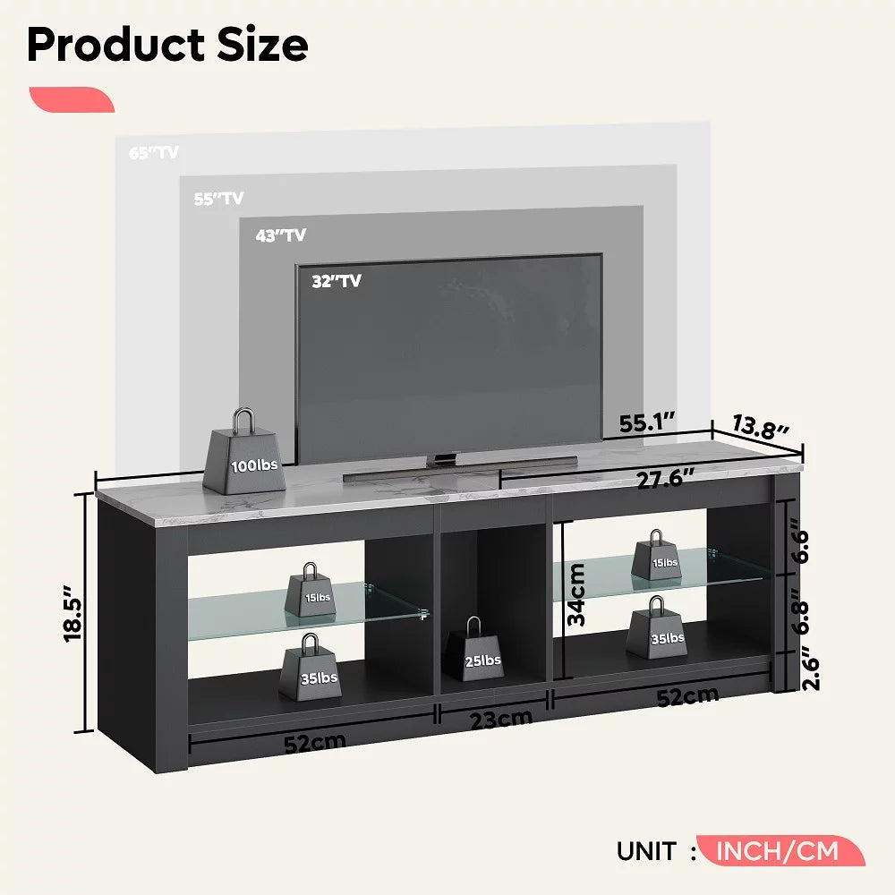 Light Grey TV Stand Media Console Table K757646