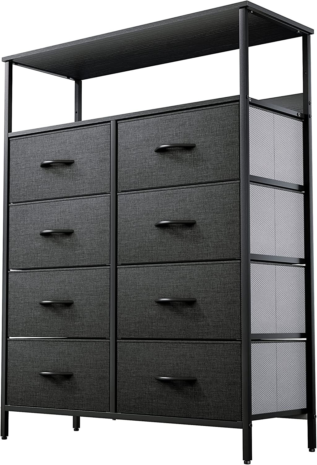 8 Drawer Fabric Dresser with Shelves F128581