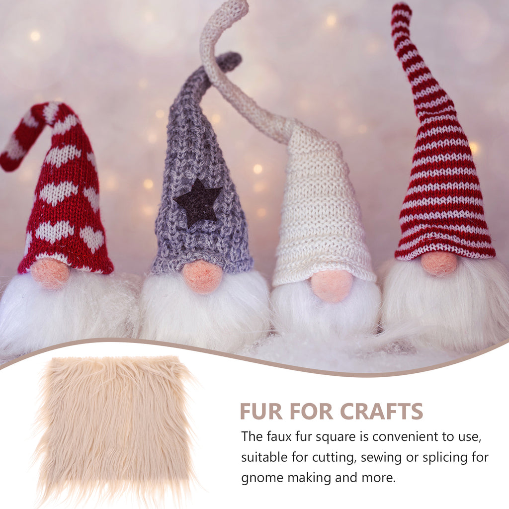 Craft Supply Decoration Gnome Doll DIY Making Supplies Including Square Faux Fur Fabric Wooden Balls B823