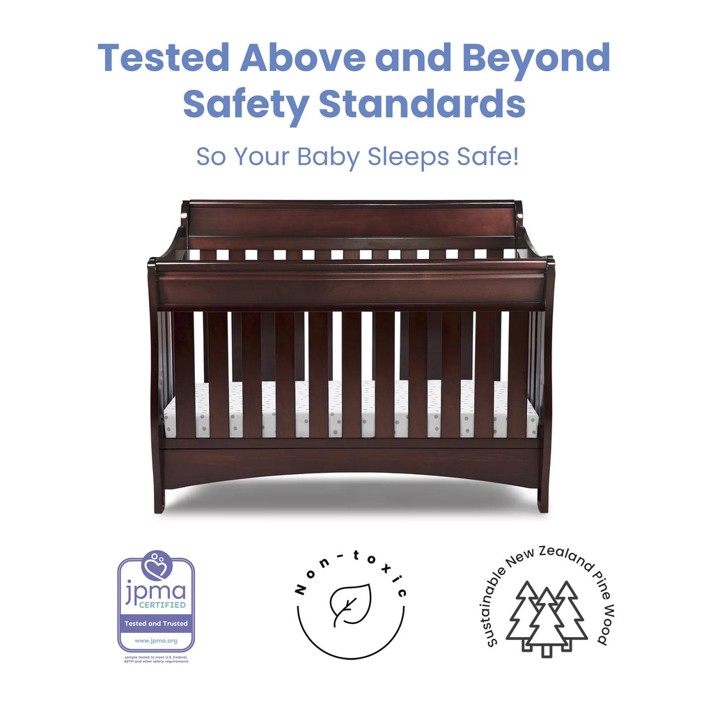 Black Cherry Espresso 4-in-1 Convertible Crib C4490