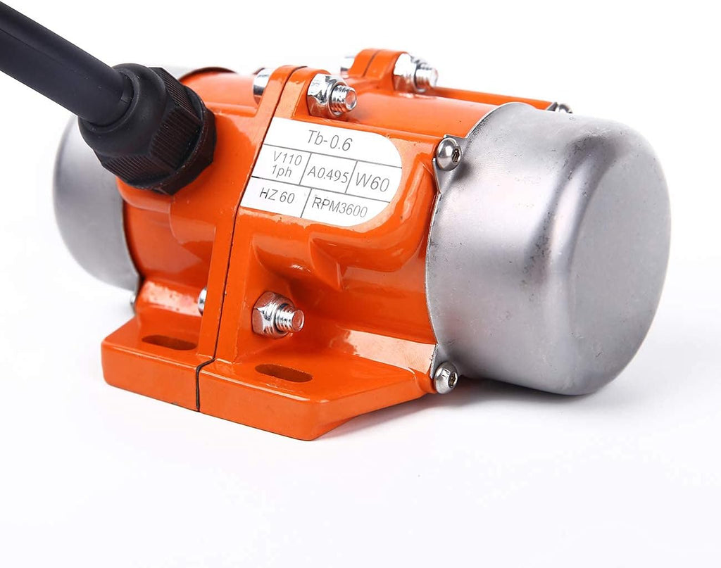 Concrete Vibrator Vibration Motor 60W Mini Single Phase Aluminum Alloy AC 110V 3600rpm Pack of 2 H545489