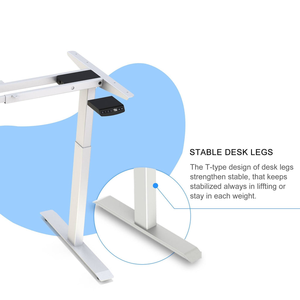 L-Shaped Electric Height Adjustable Standing Desk N391479