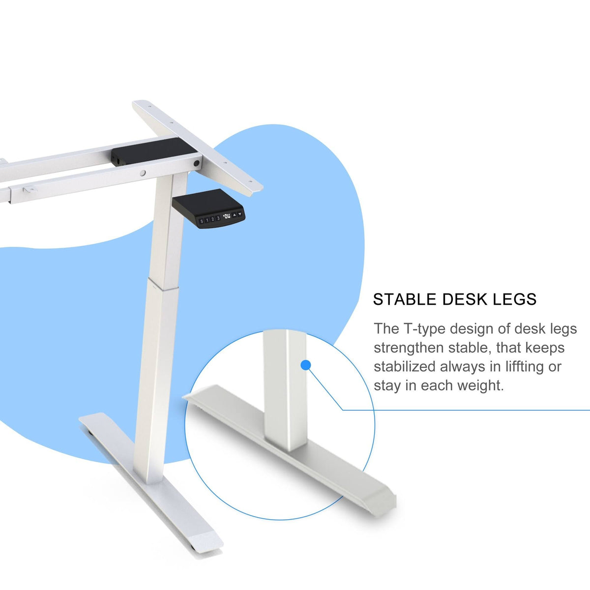 L-Shaped Electric Height Adjustable Standing Desk N391479