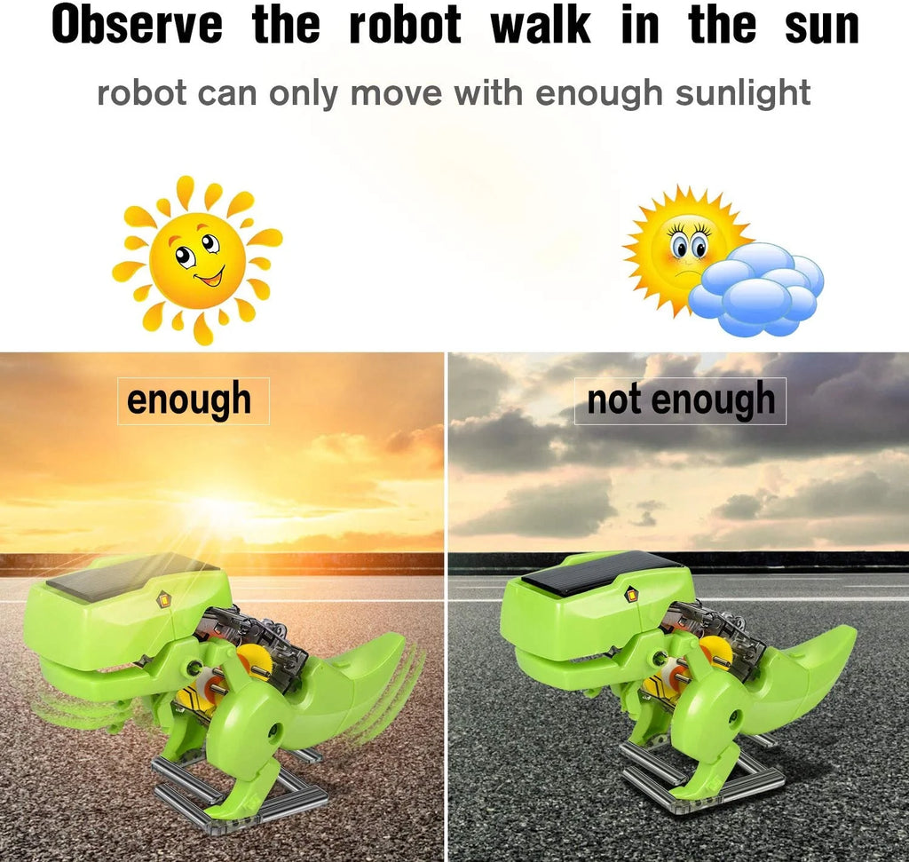 STEM Robots Building Educational Toys Science Kit 3 in 1 Solar Dinosaur Desk Robot I9533