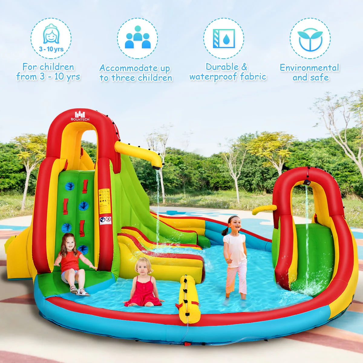 Inflatable Water Slide Park with Splash Pool I23935