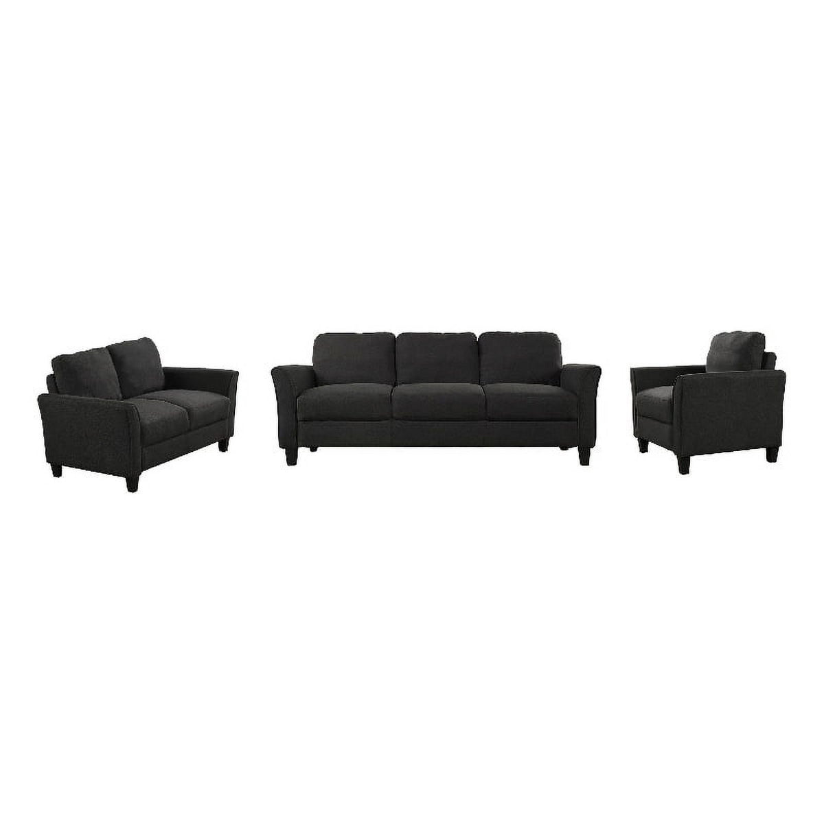 3 Piece Polyester-blend Upholstered Sofa Set B425