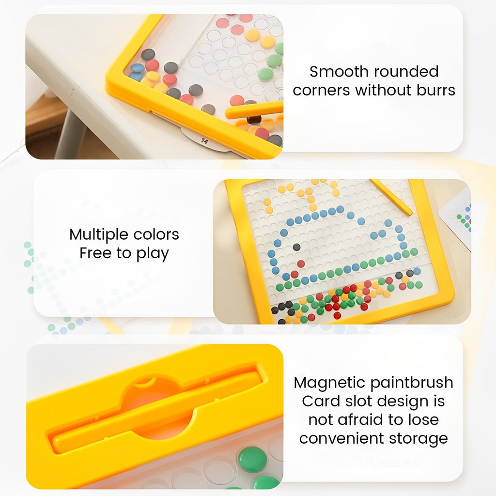 Magnetic Drawing Board with 10 Double Sided Cards Educational Preschool Toy I2446