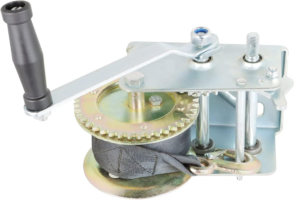 Heavy Duty Hand Winch 2500lbs with 24FT Strap Manual Operated Two-Way Ratchet Pack of 2 J673