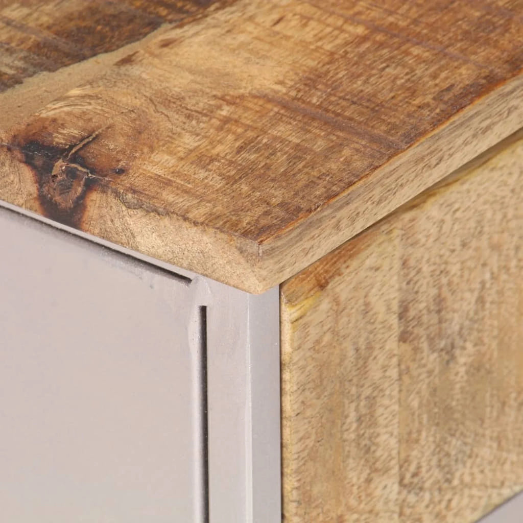 Rough Mango Wood Bedside Cabinet Z110897