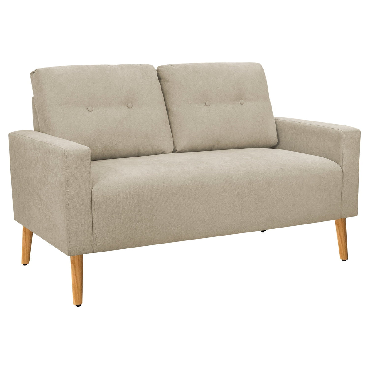 Fabric Loveseat Couch Sofa with Solid Wood Frame H290