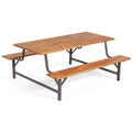 6-Person Outdoor Picnic Table and Bench Set K83878