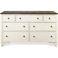 White and Charcoal 7 Drawer Wood Dresser Q110869