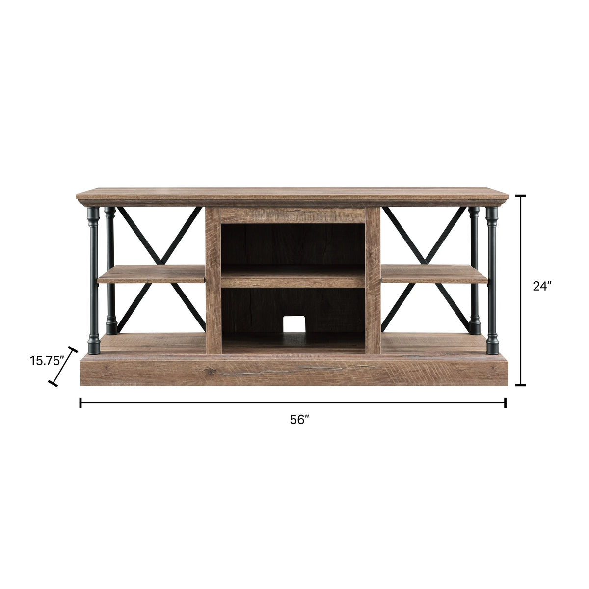 Media Console in Rough Sawn Birch Finish B8826
