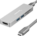 5 in 1 USB C Multi-Port HUB with SD & Micro SD Card-Reader, HDMI 2.0 Port, 2 x USB 3.0 Ports J660