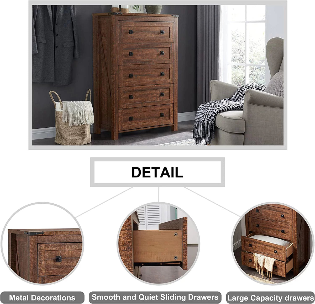 8 Drawer Wood Dresser T43166