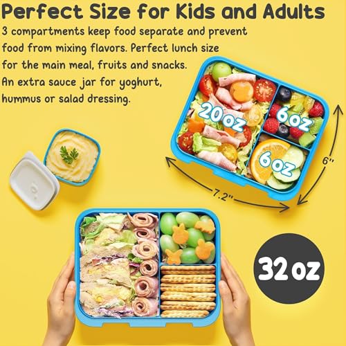 Bento Lunch Box with Thermos, 32OZ Snack Container, Insulated Bag, Food Jar, Ice Pack Set Q277344