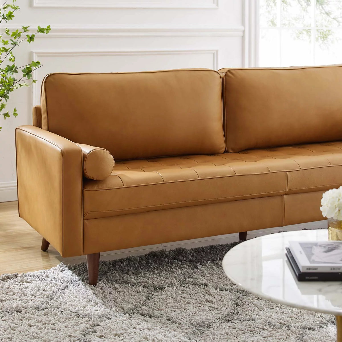Tan Leather Sofa A34282
