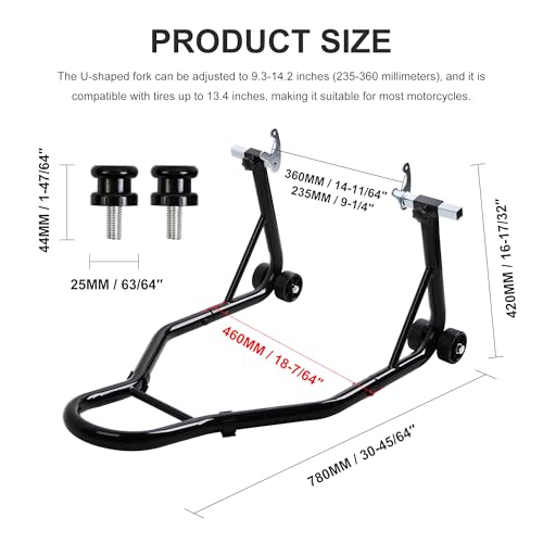 Heavy Duty Motorcycle Rear Wheel Lift Swingarm Spool Paddock Stand Z499254