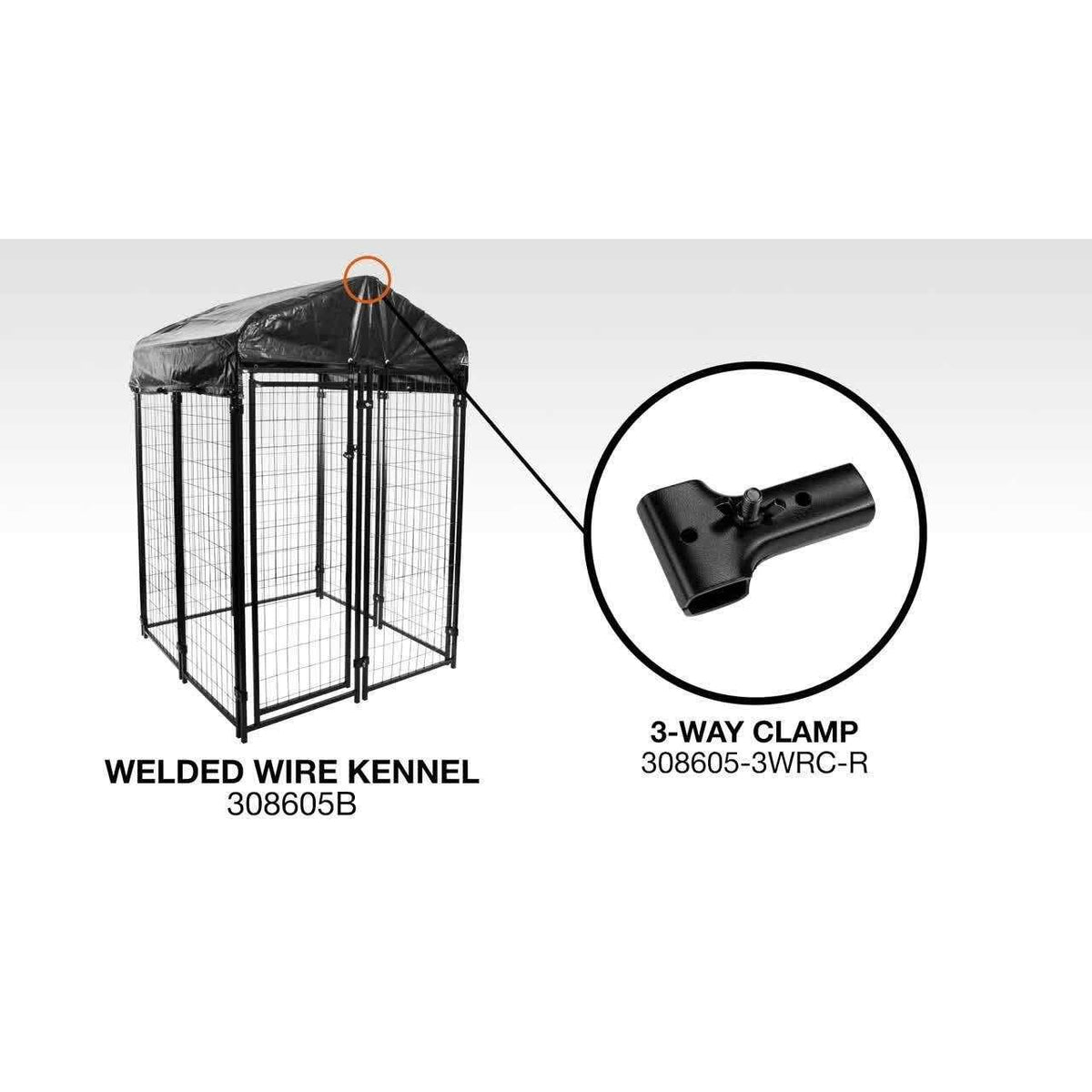 Black Replacement Vinyl Roof for Pet Kennel Z445