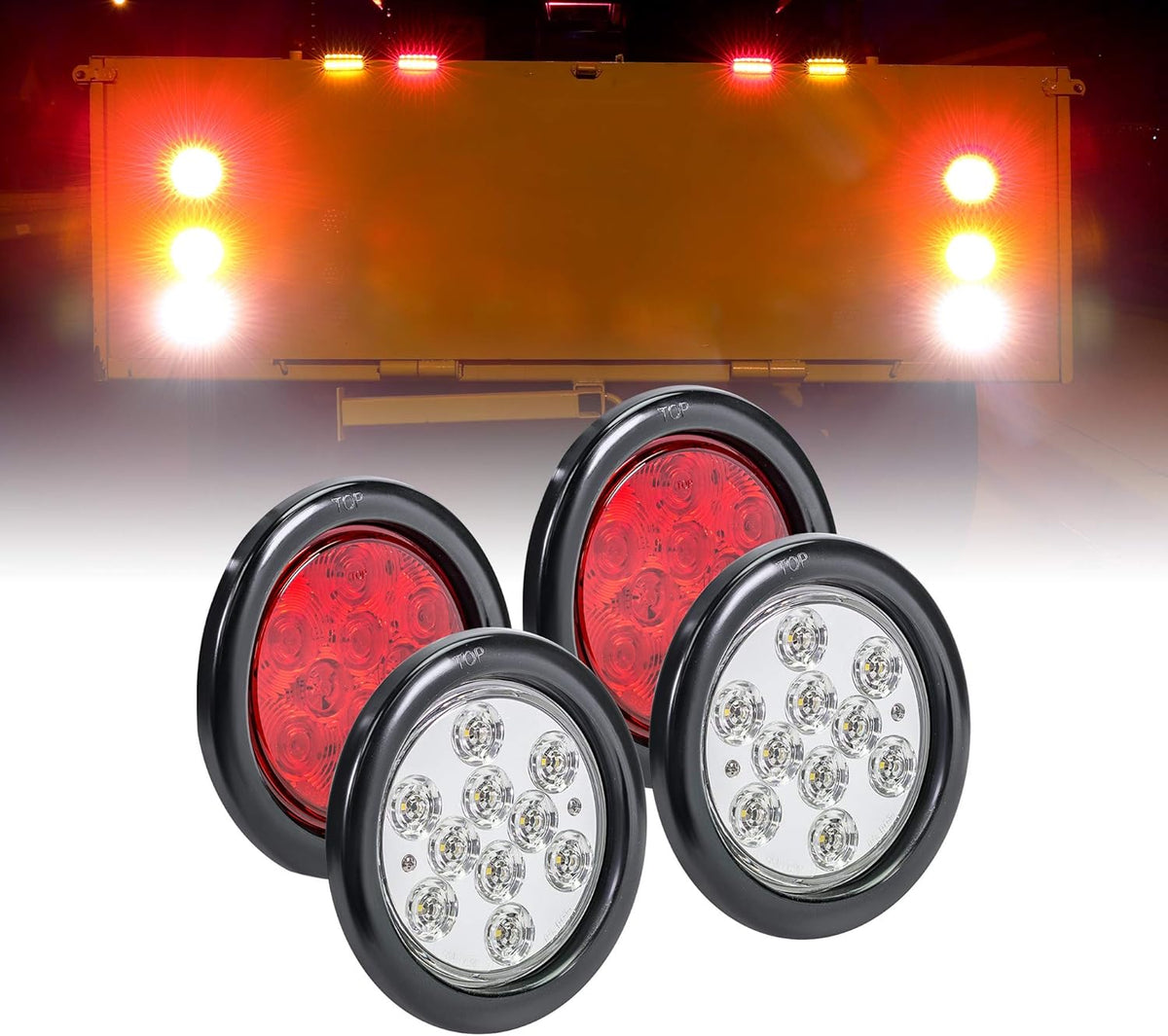 4" Round 24 LED Trailer Tail Light Kit N53132