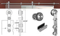 Sliding Glass Door Stainless Steel Track Set N802712