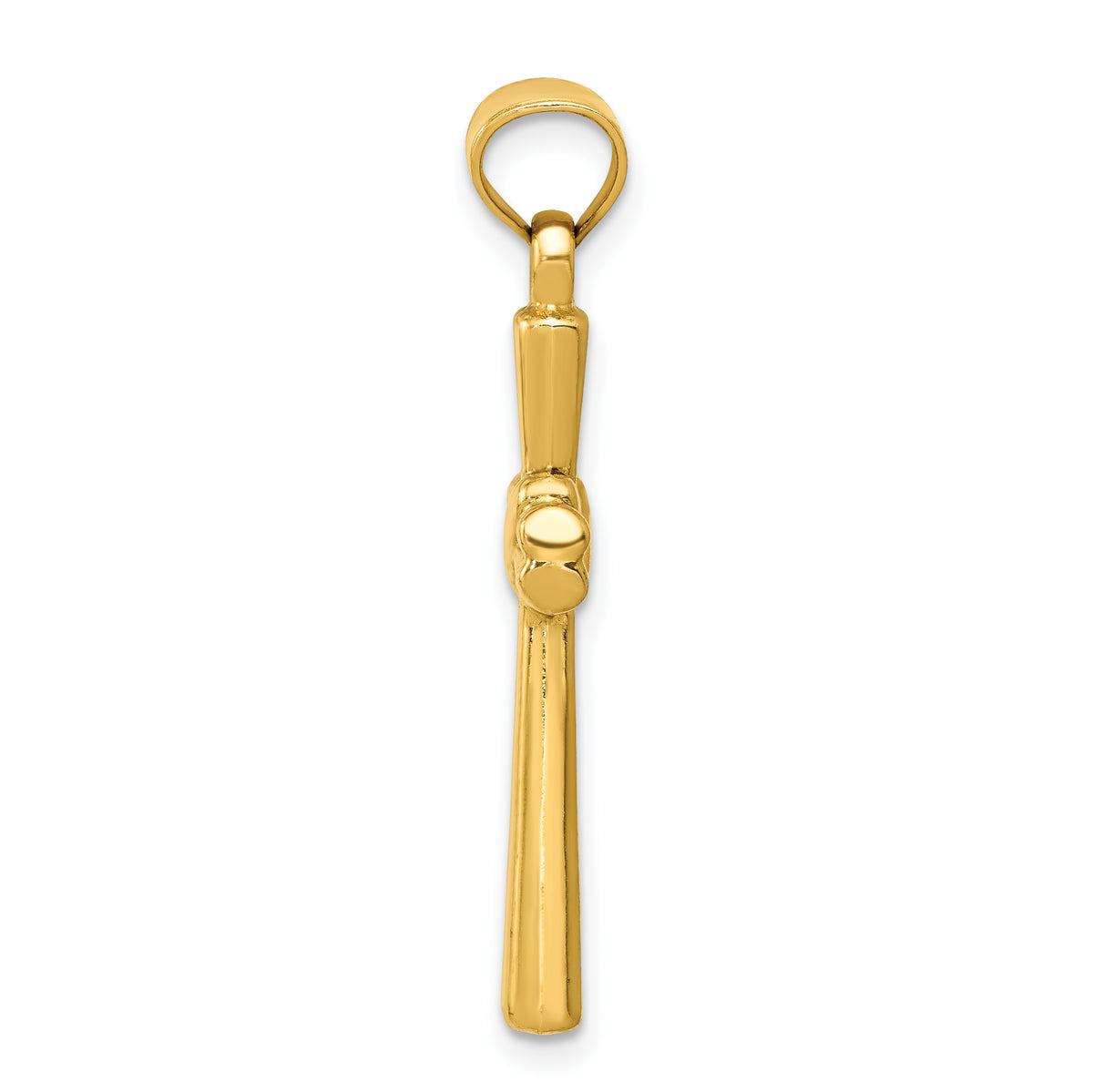 14 Karat Yellow Gold Hollow Cross Pendant with 18-inch Chain M609