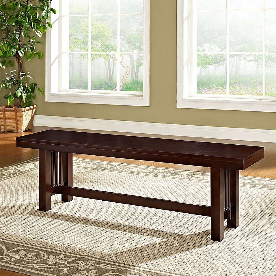 Traditional Wood Dining Bench in Cappuccino N529774