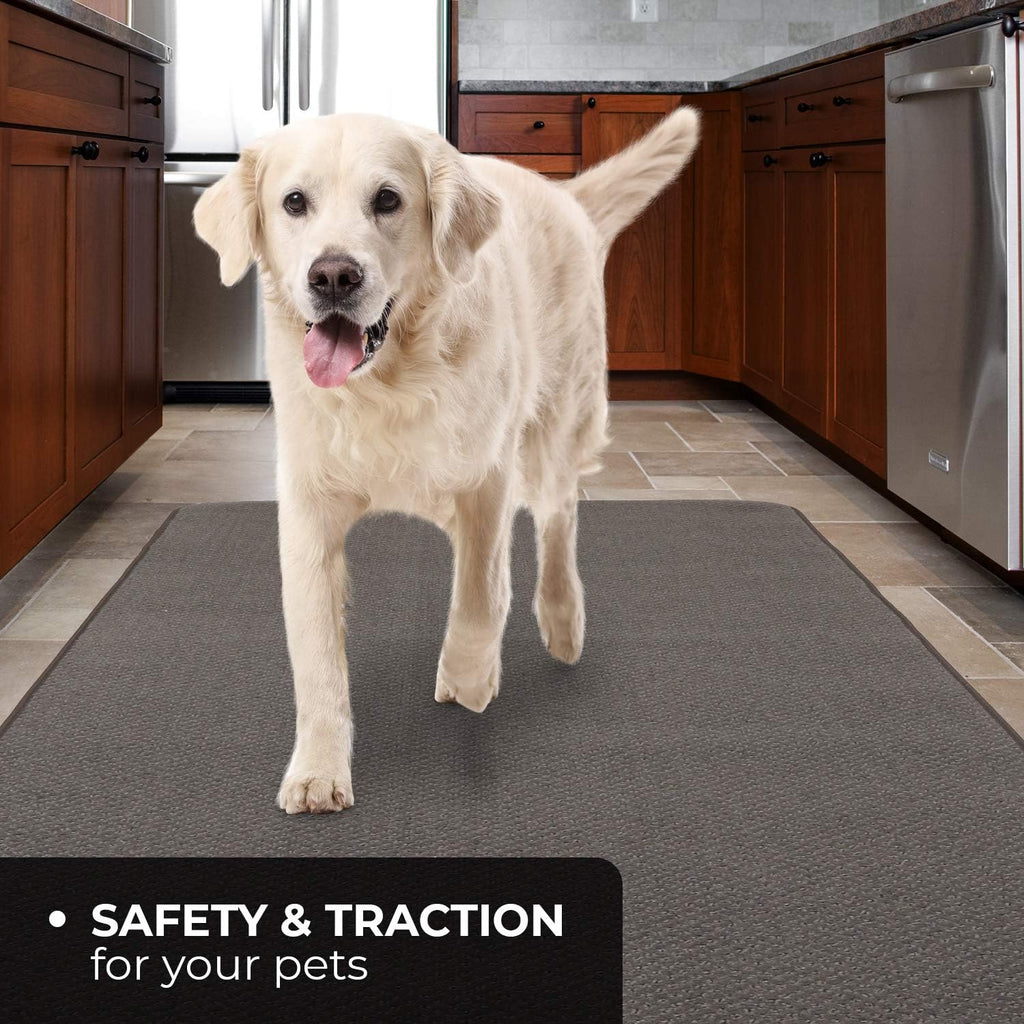 Gray Skid-Resistant Carpet Runner 16 Feet X 36 Inches Z931676