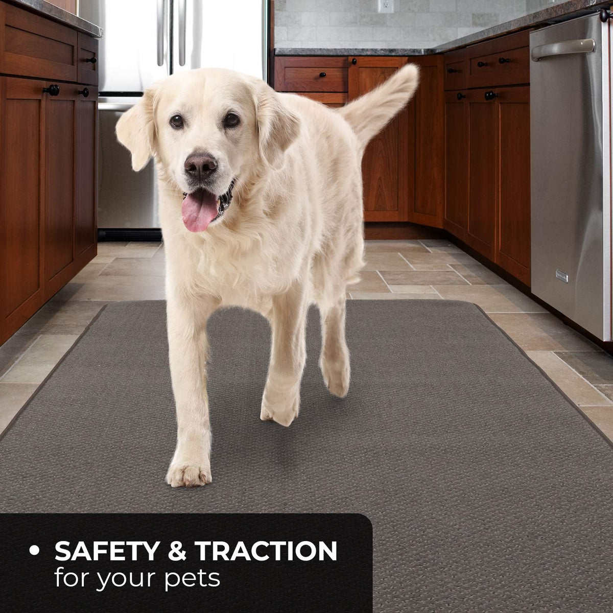 Gray Skid-Resistant Carpet Runner 16 Feet X 36 Inches Z931676