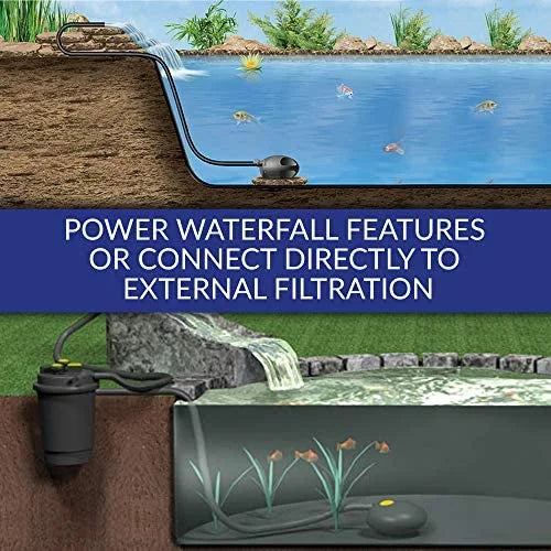 1350 Waterfall and Filter Pump for Ponds Up to 2700-Gallon X720