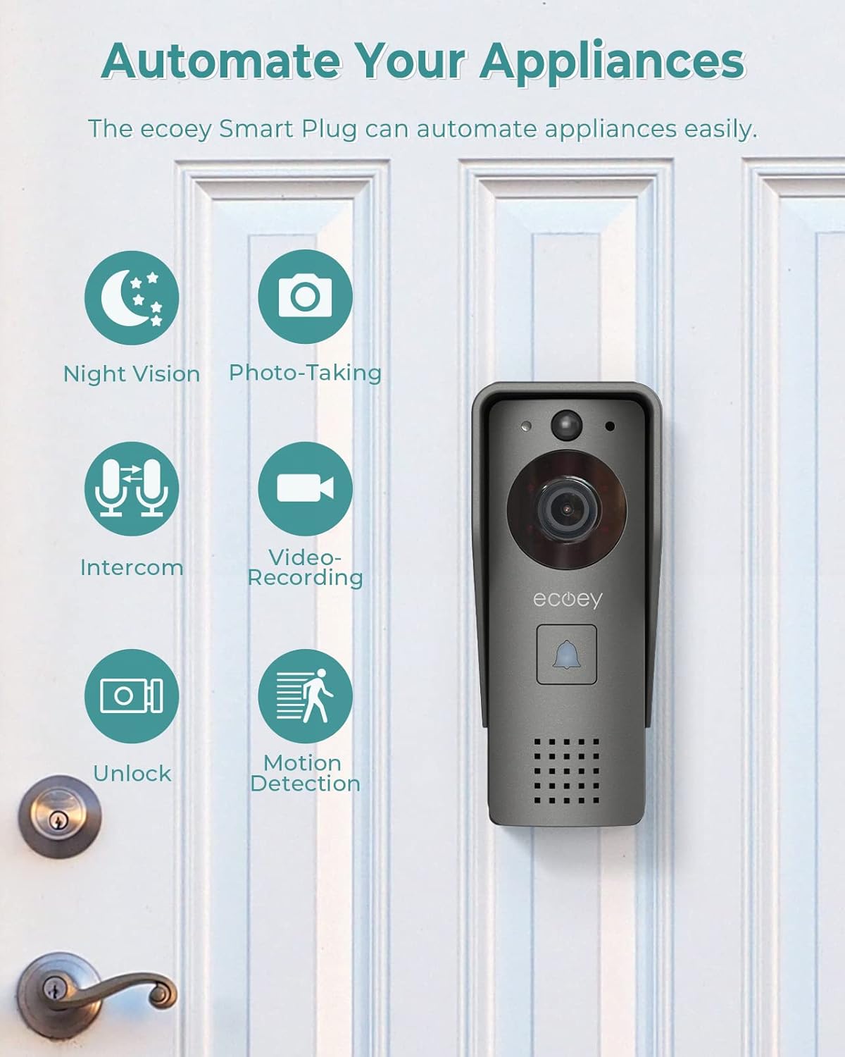 Video Doorbell Camera with Two-Way Audio and 1080P HD K395