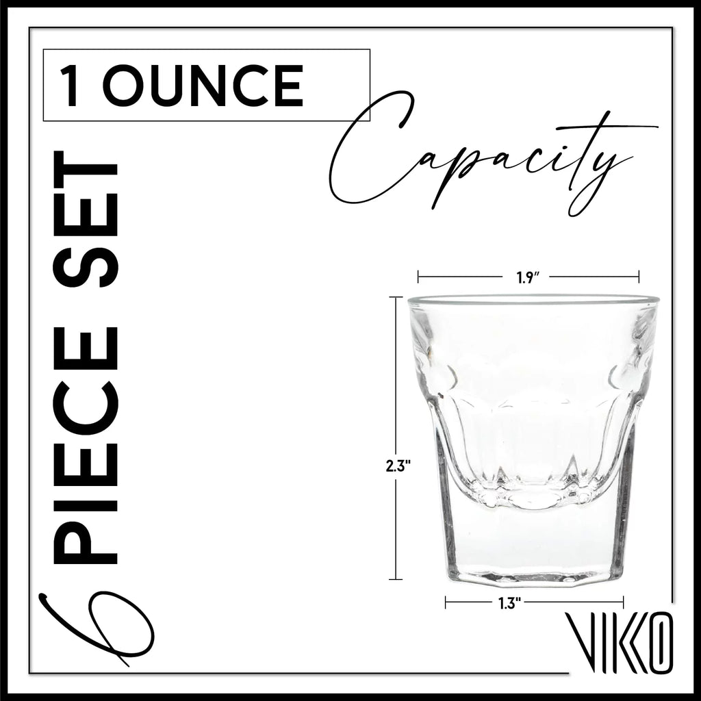 1 Ounce Shot Glasses Set of 6 K425