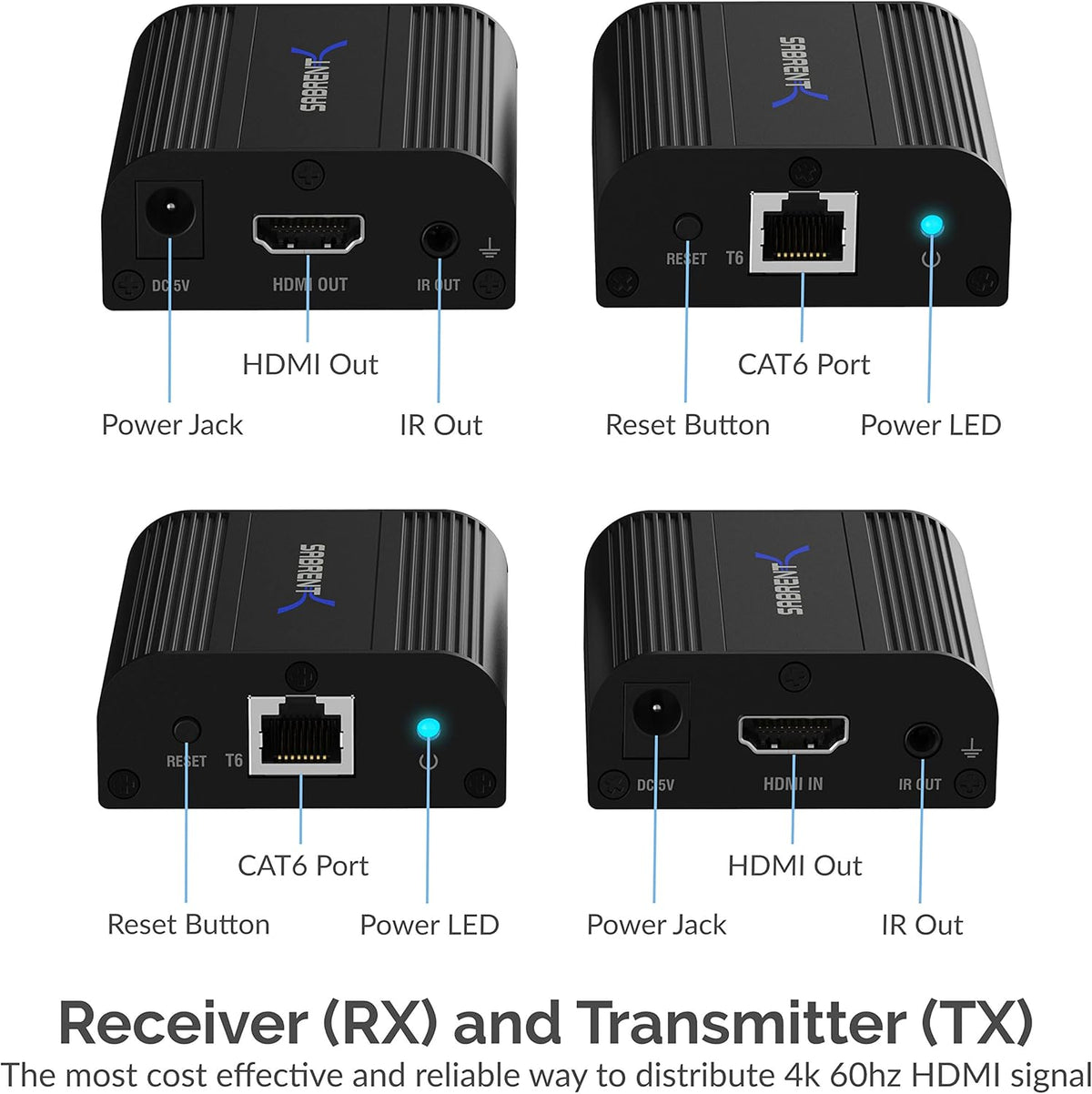 4K HDMI Extender Over CAT6 (60 Meters / 200 feet) D70079