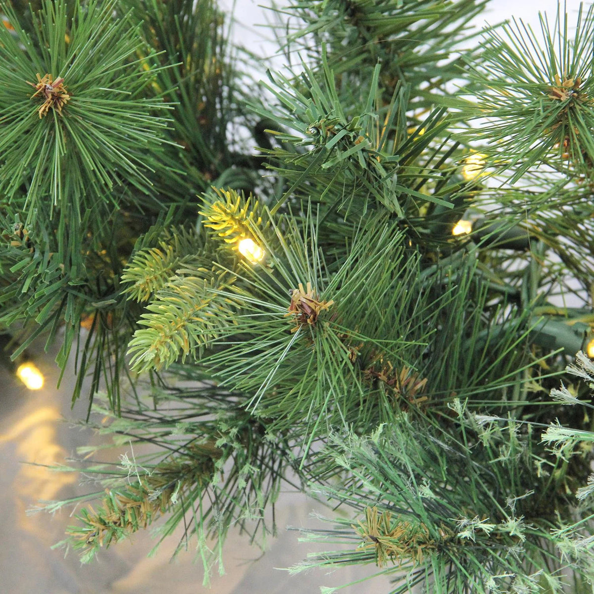 Pre-Lit Cashmere Mixed Pine Artificial Christmas Garland with Warm White LED Lights J38166