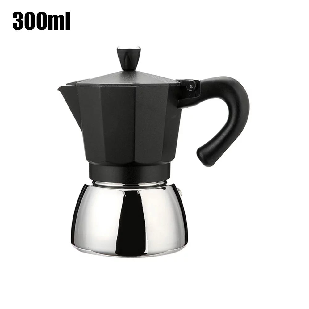 Stainless Steel Black Moka Pot S383