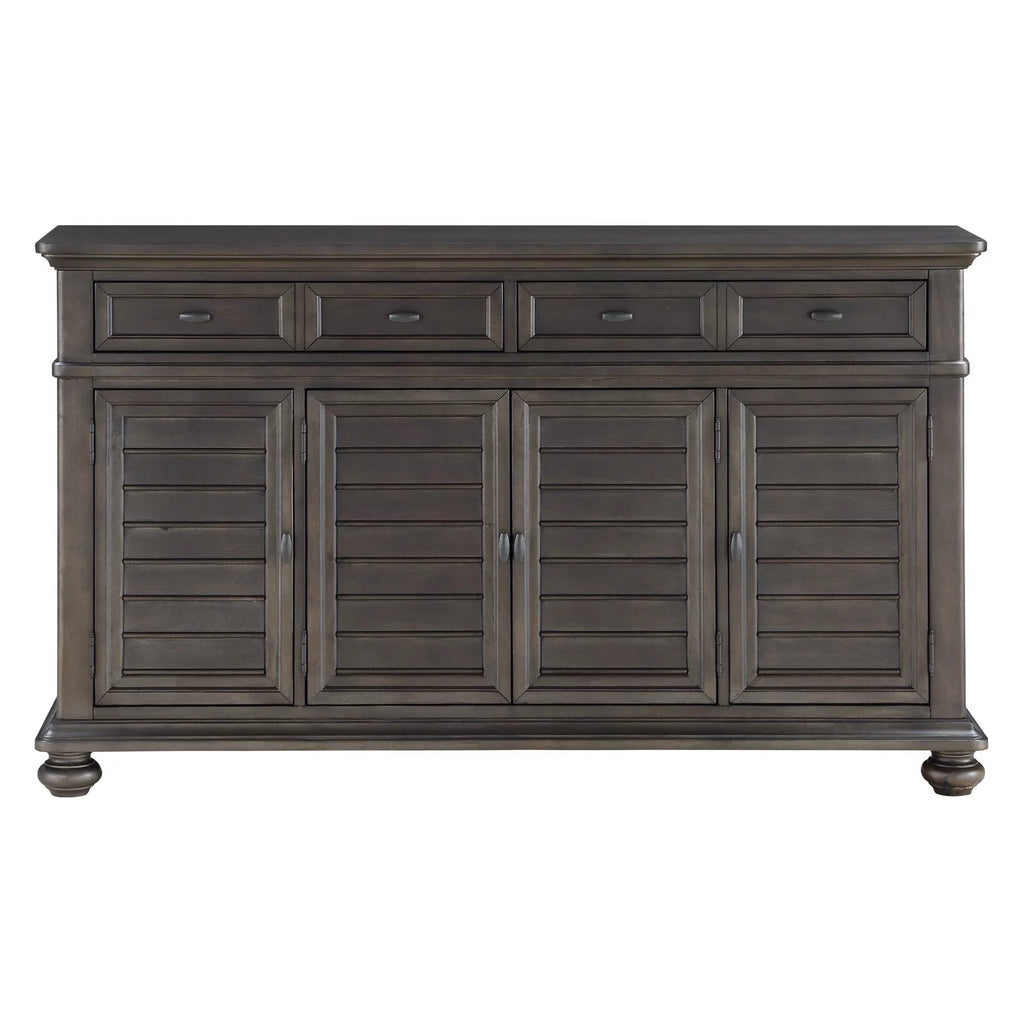 Gray-Brown Server with Wine Storage V53143
