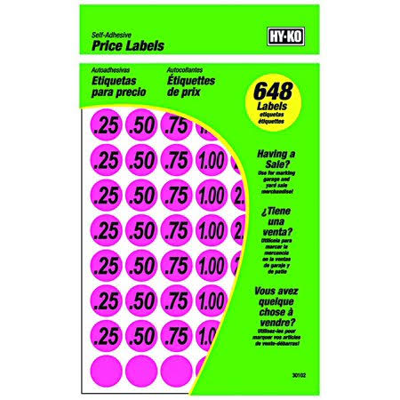 Label Price 3/4in Pink (Case of 10) V774227