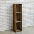 Solid Wood Bookcase 3 Shelves A799