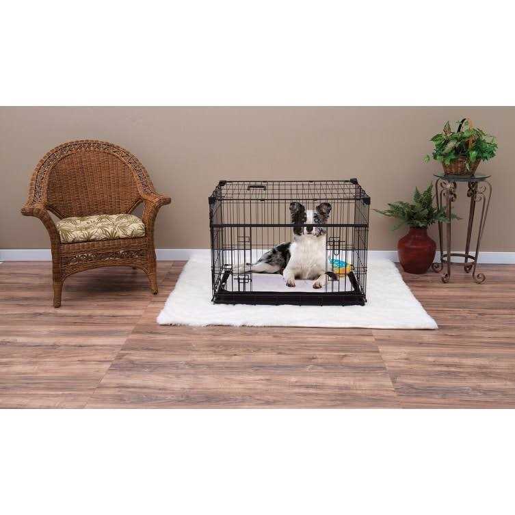 Sliding Double Door Dog Crate W344