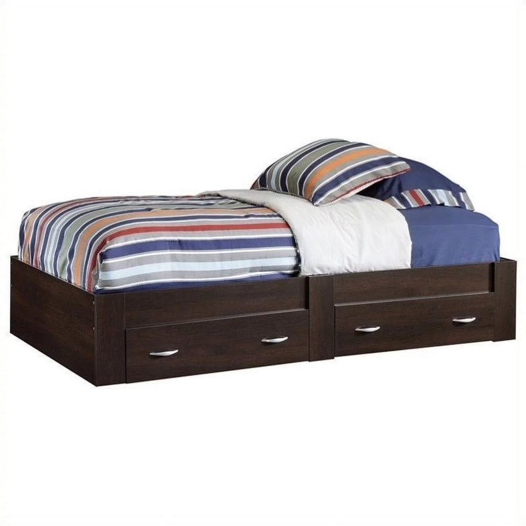 2 Piece Bedroom Set with Platform Bed and Bookcase M80450