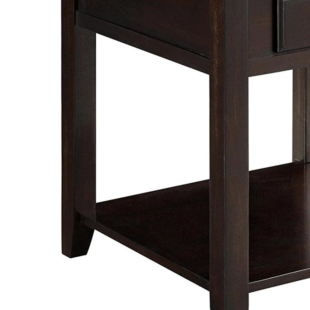 Walnut 1-shelf End Table L107
