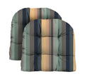 Set of 2 U-Shape Wicker Tufted Seat Cushions S496472