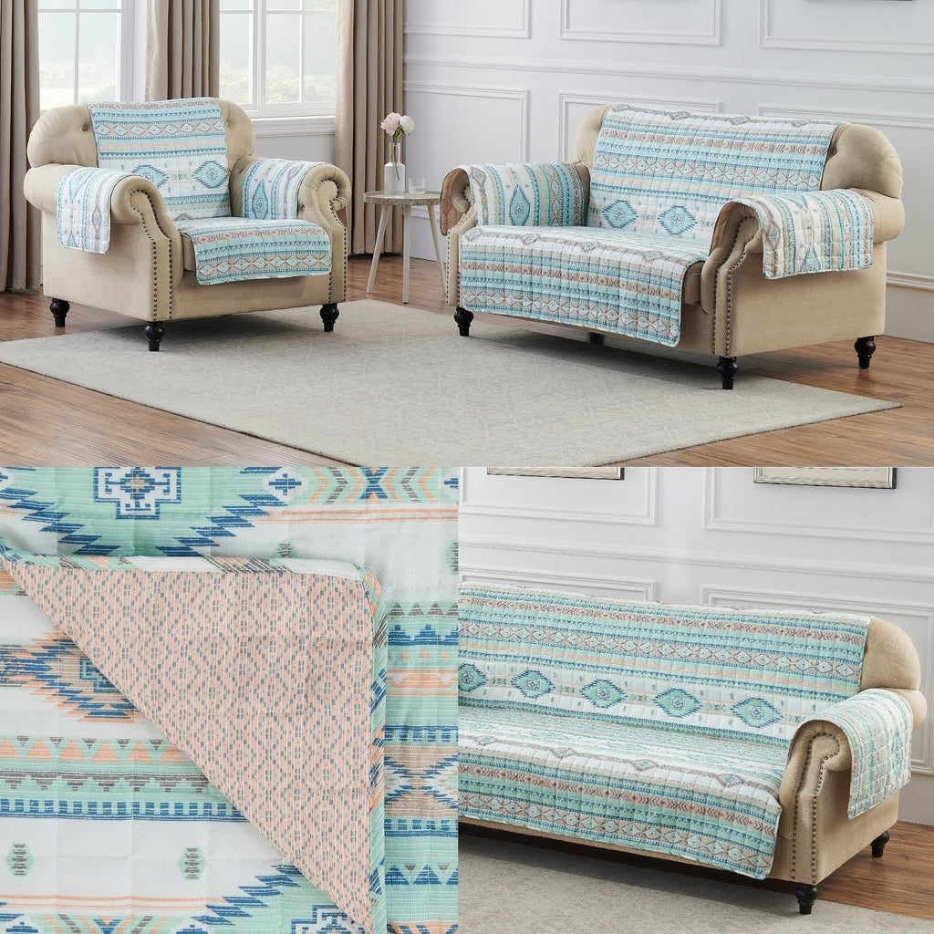 Tan Reversible Sofa Protector H2491
