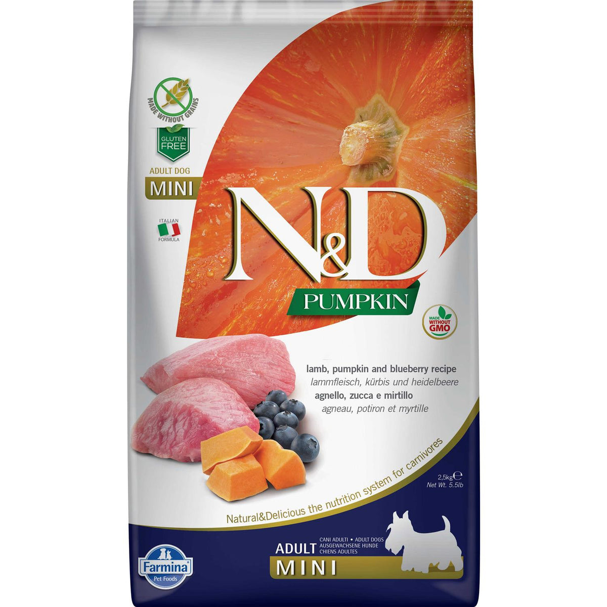 Pumpkin Lamb & Blueberry Mini Dog Dry Food D288546