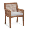 Bisque/Blue and Beige Stripe Dining Chair L4087
