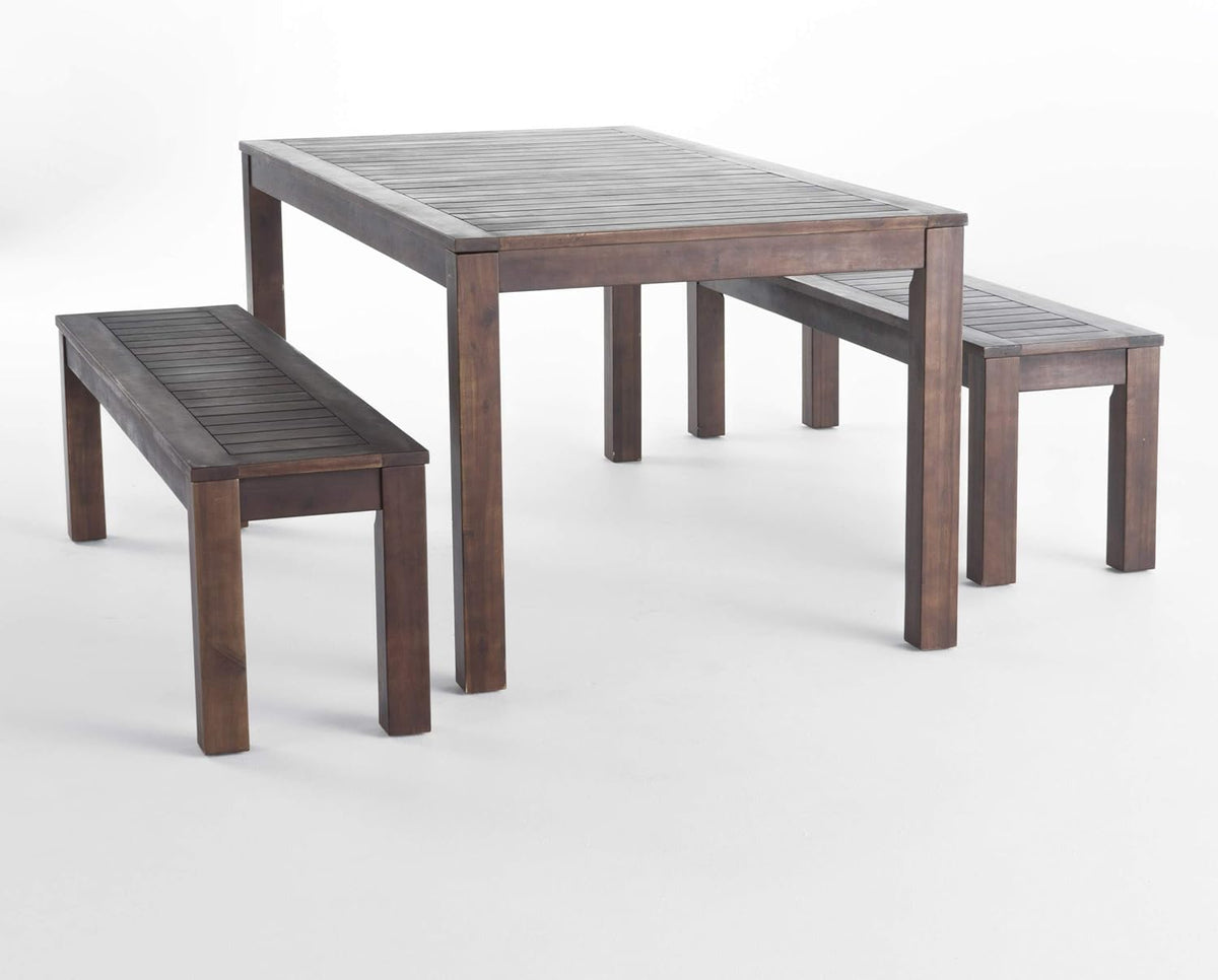 Dark Brown Acacia Wood Picnic Set X6680